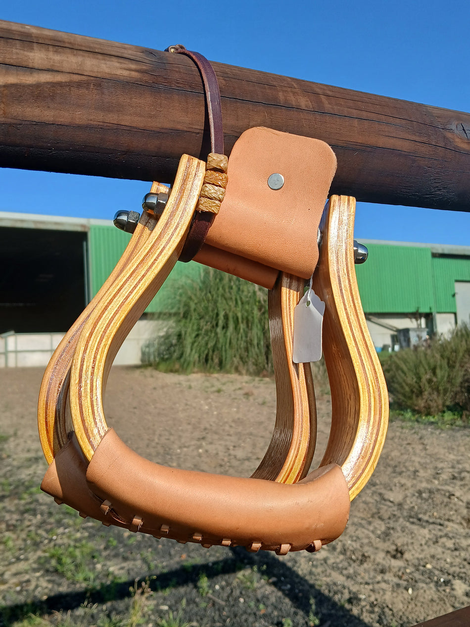 Wood and Light Leather Stirrups