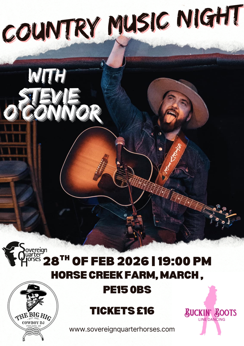 Country Music Night with Stevie O'Connor - Saturday 28th of February 2026