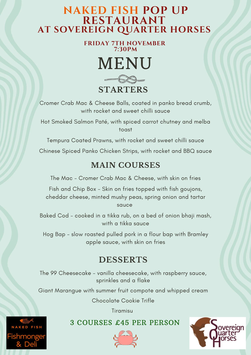 Naked Fish Pop Up Restaurant at Sovereign Quarter Horses