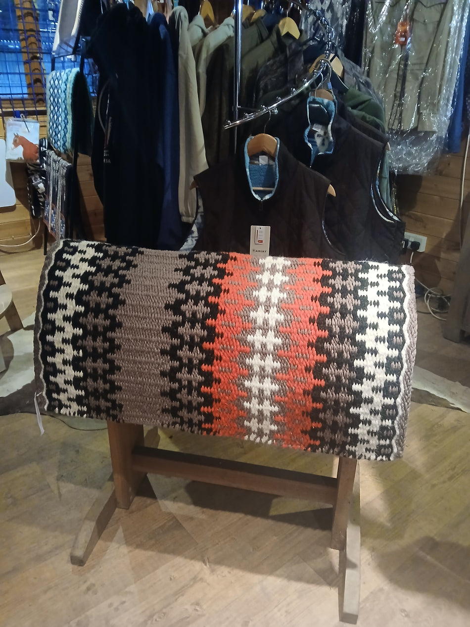 Cream, red and brown Patterned Show Blanket