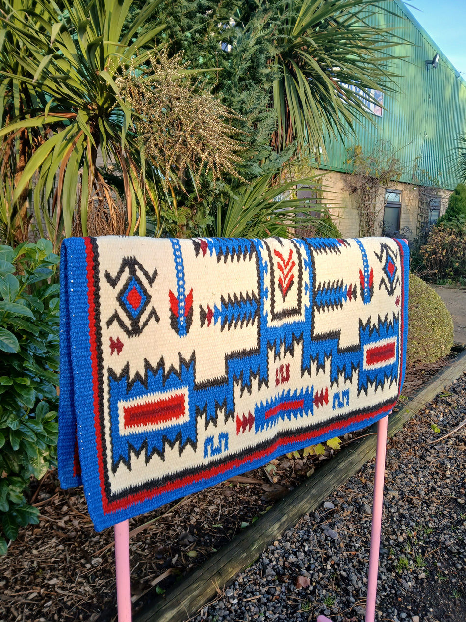 Red, White and Blue Patterned Show Blanket