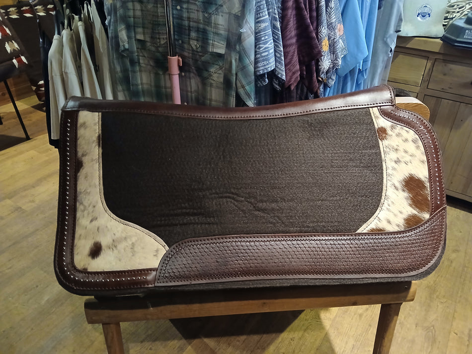 Cow Hide & Leather Felt Western Pad