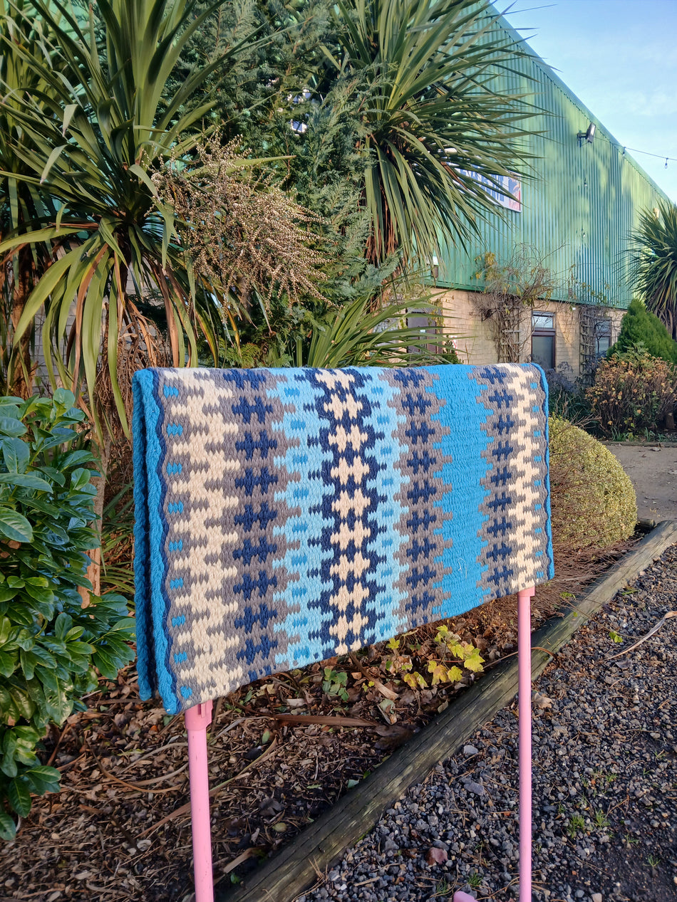 Blue Patterned Show Blanket