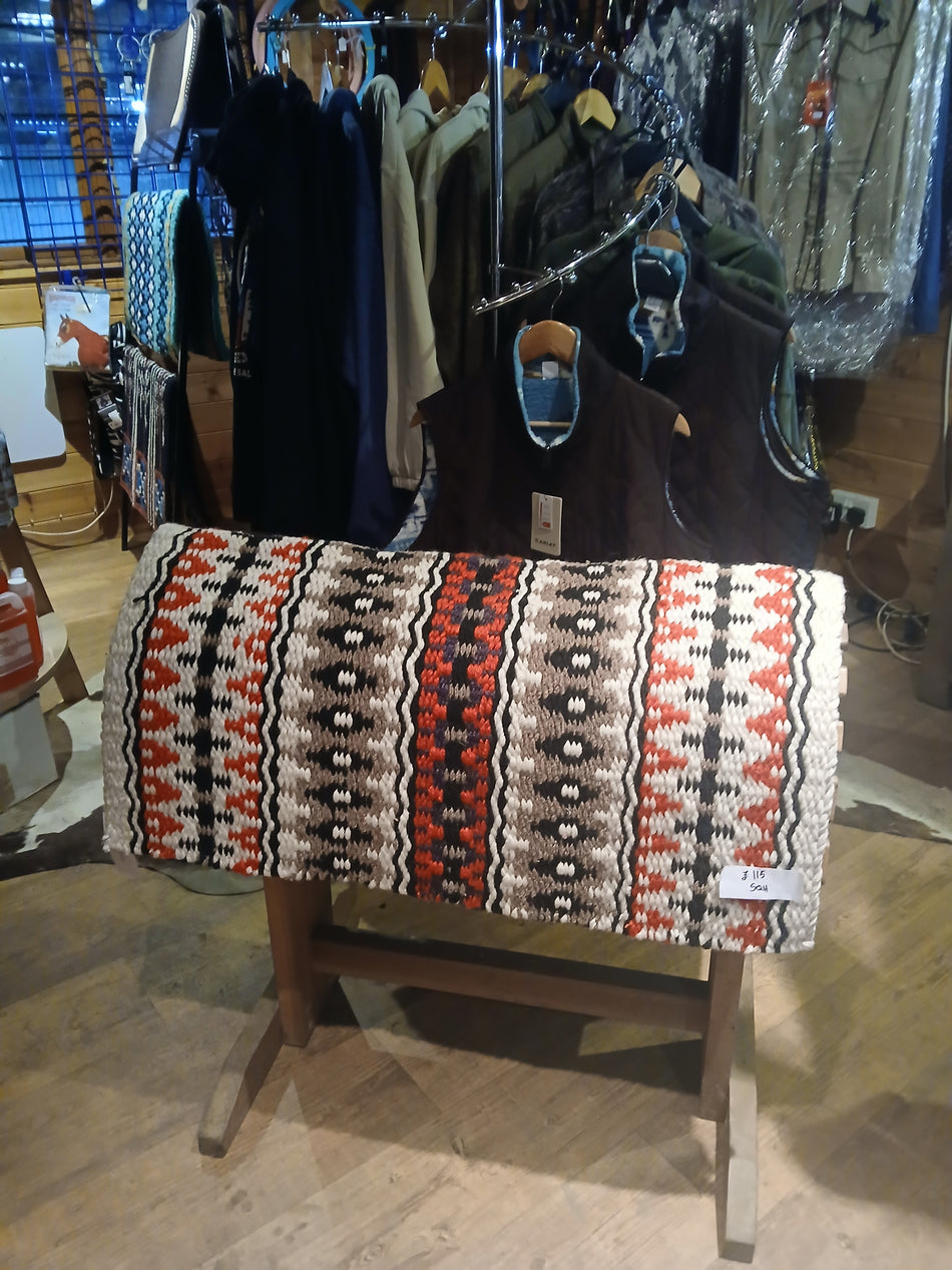 Black, Red and Brown Patterned Show Blanket