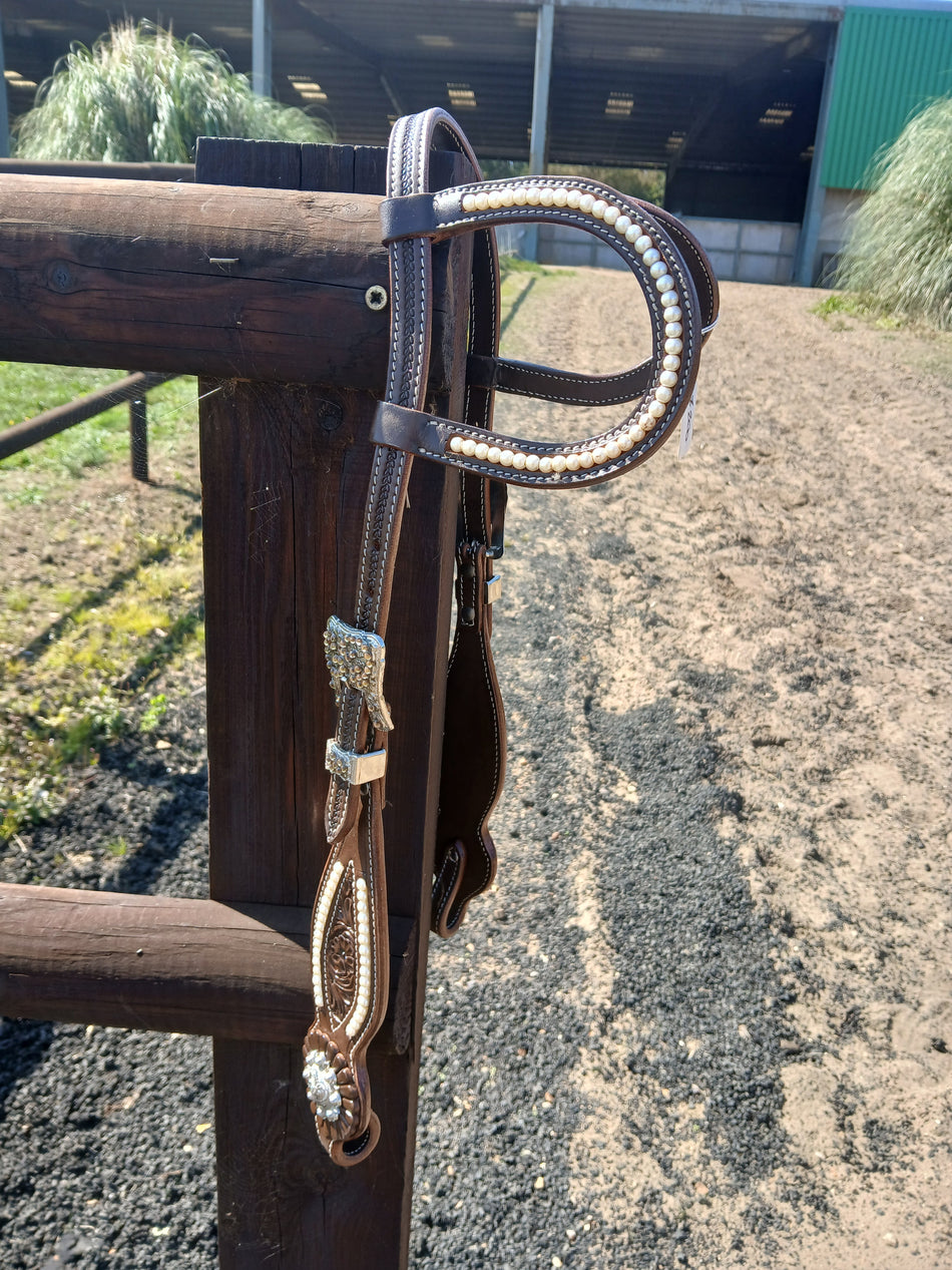 'Diamonds & Pearls' Headstall