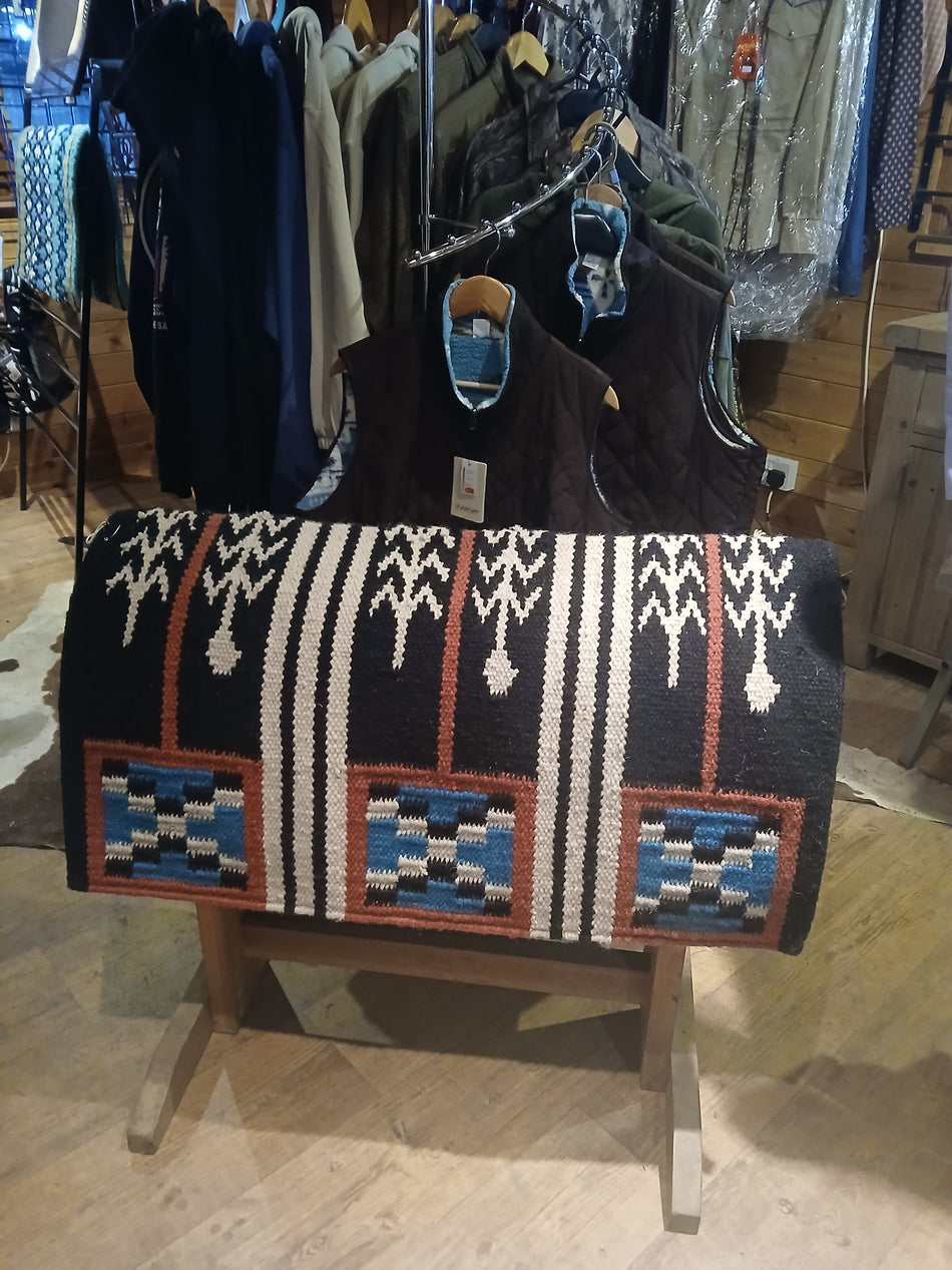 Black, red and blue Patterned Show Blanket