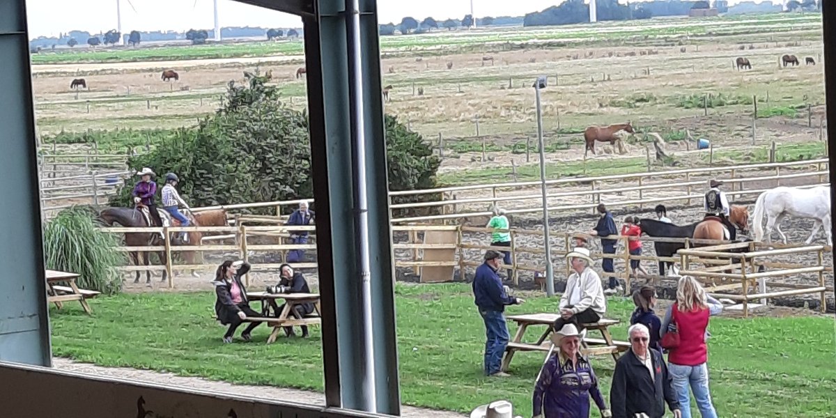 View From Indoor Arena Through to the Outdoor Arena
